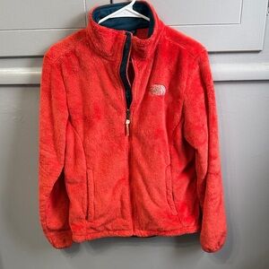The North Face Women’s orange Plush Fleece Jacket